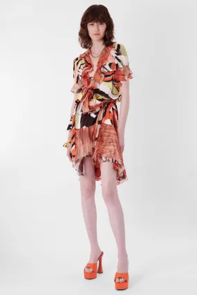 2005 Animal Print Wrap Dress