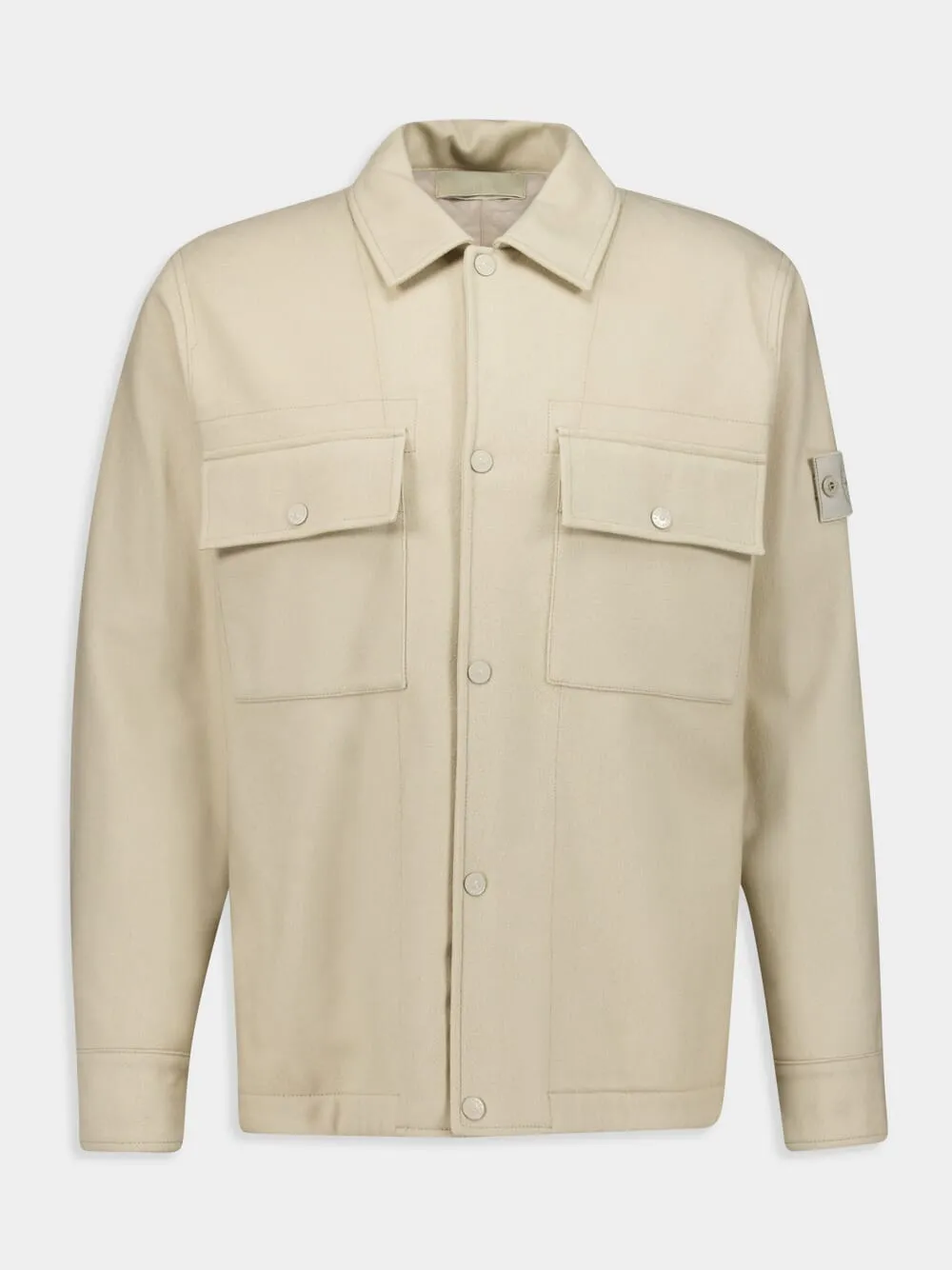 Beige Ghost Piece Overshirt
