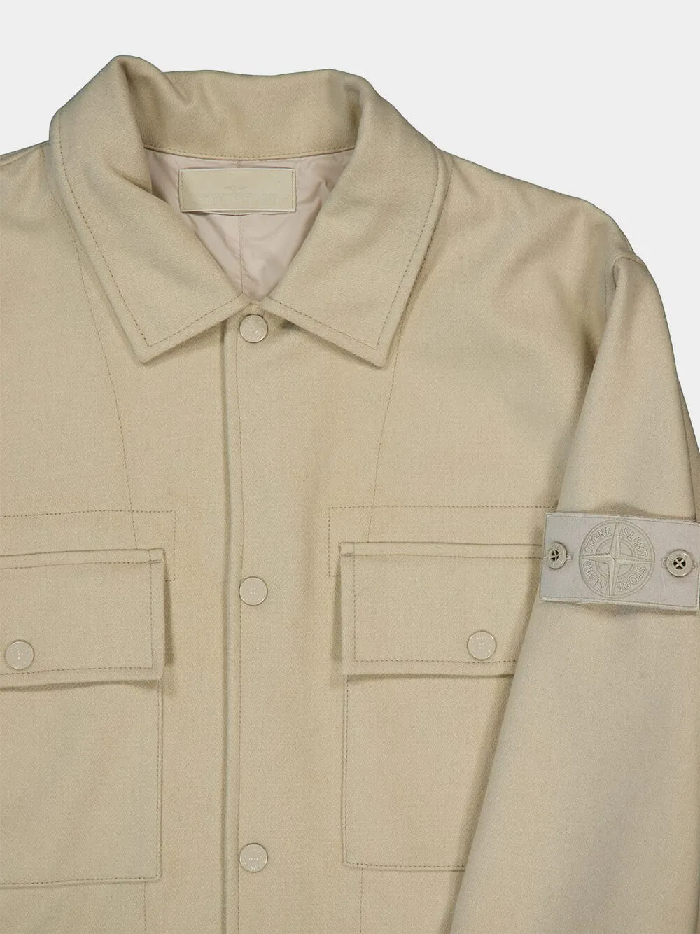 Beige Ghost Piece Overshirt