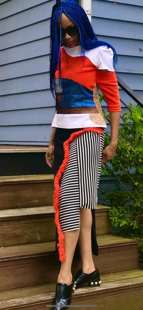 BÜK Hand-Frayed Midi Skirt