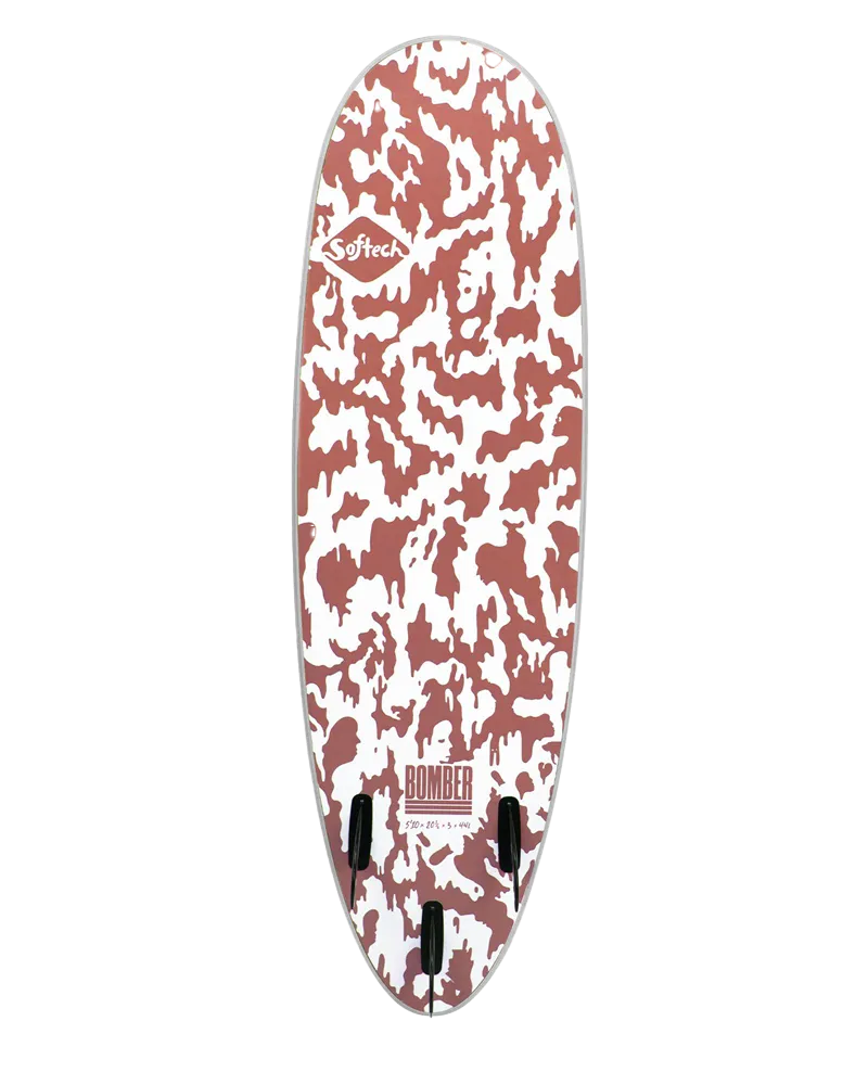 Bomber 6'10" Softboard in Grey & Dusty Red