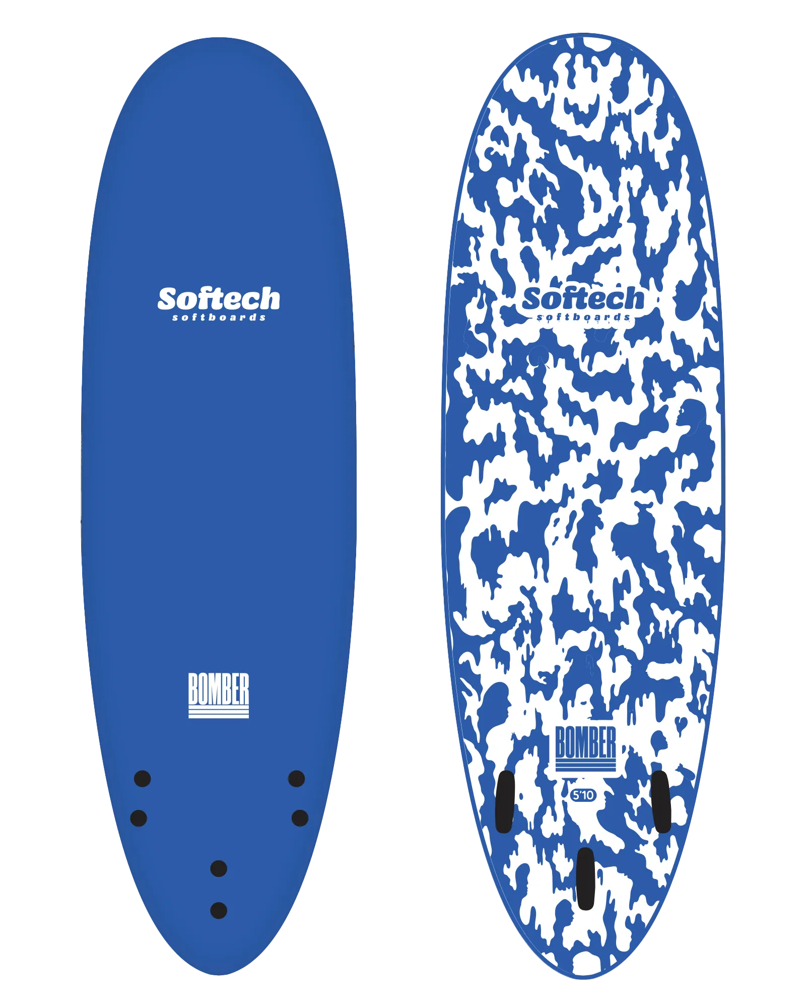 Bomber 6'10" Softboard in Royal Blue & White