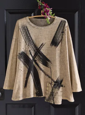 Broad Strokes Pocket Top