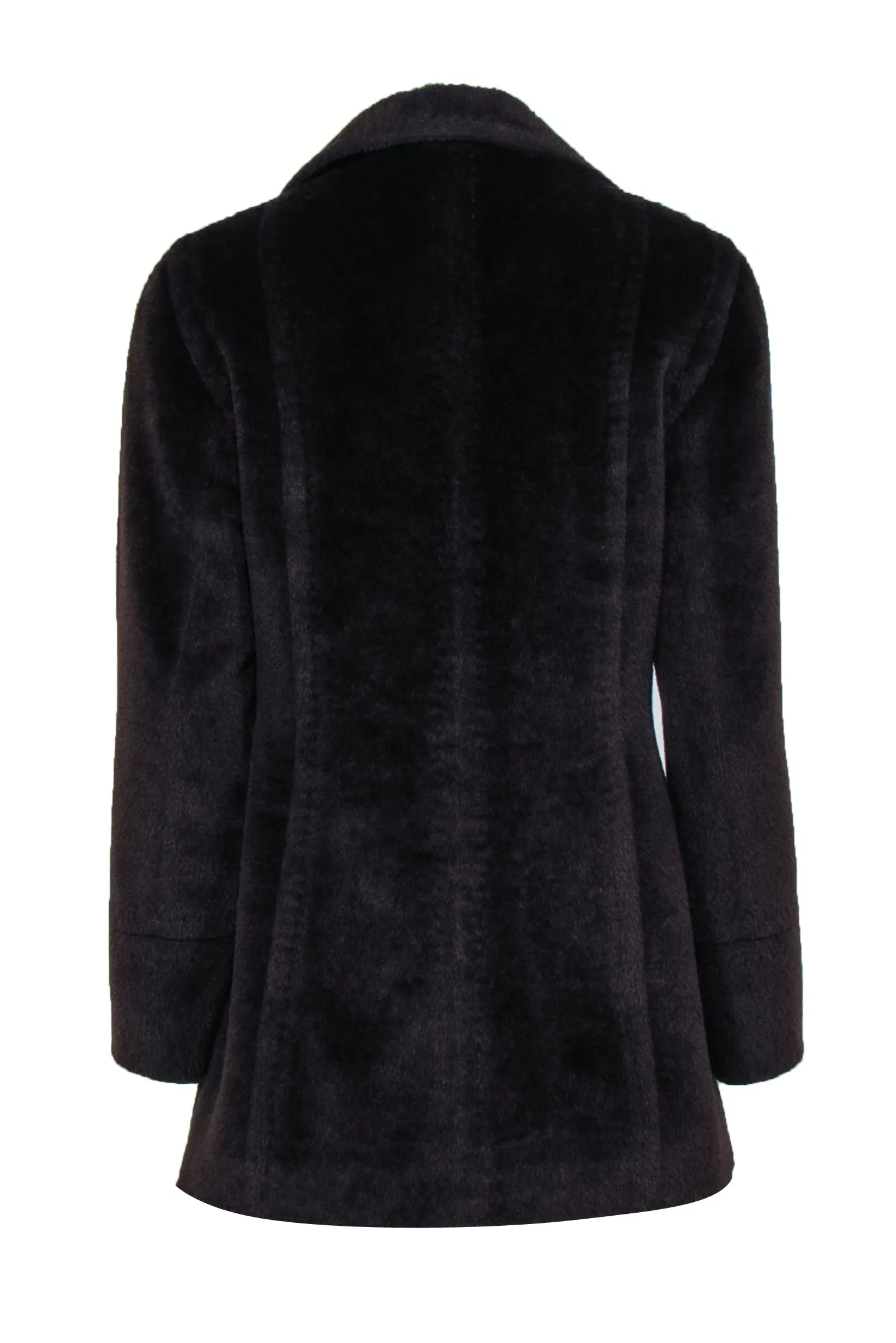 Cinzia Rocca - Brown Wool Blend Fur Coat Sz 6