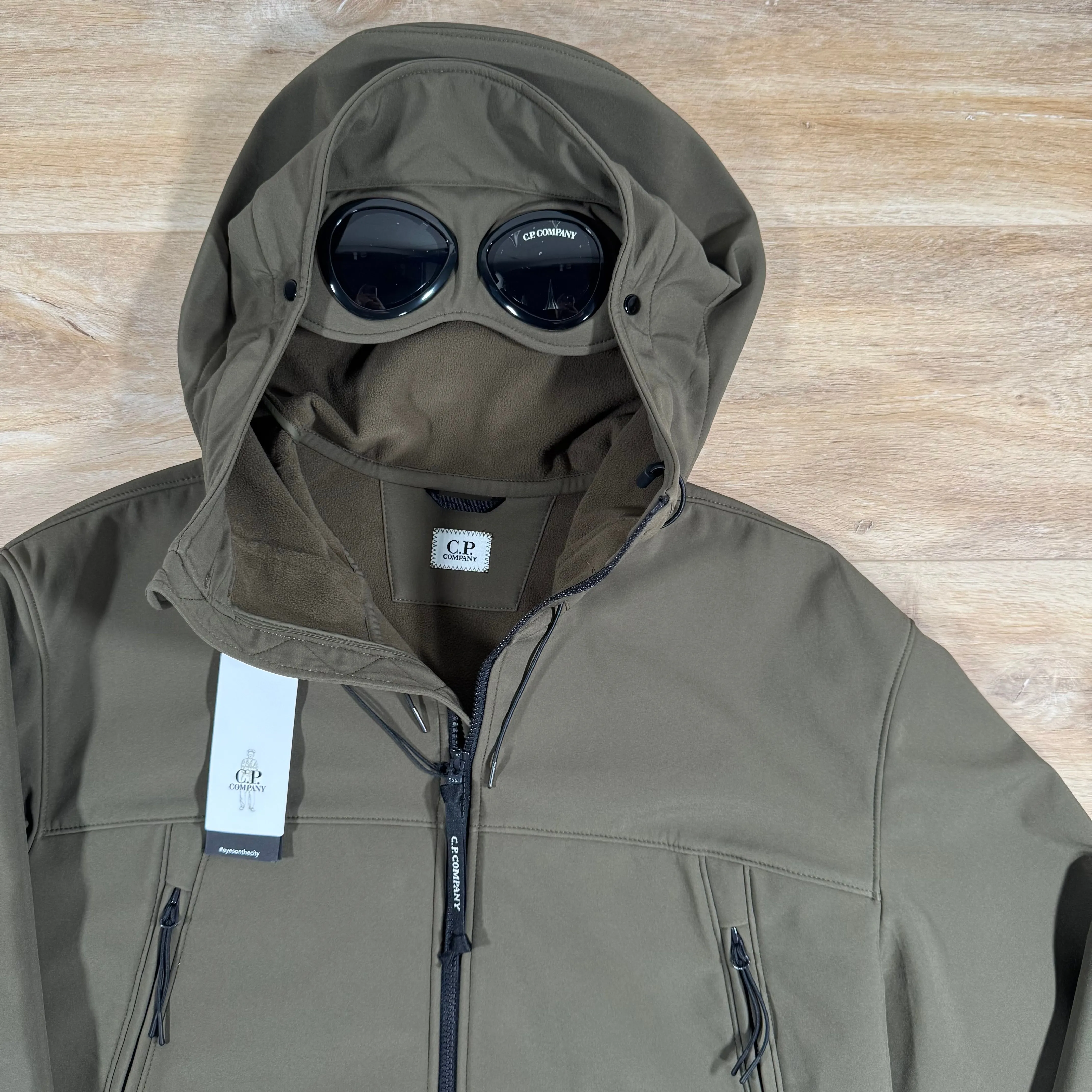 C.P. Company Shell-R Goggle Jacket in Ivy Green