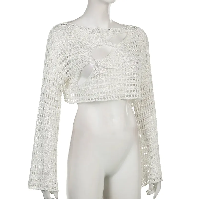 Crop Cut Out Knit Top
