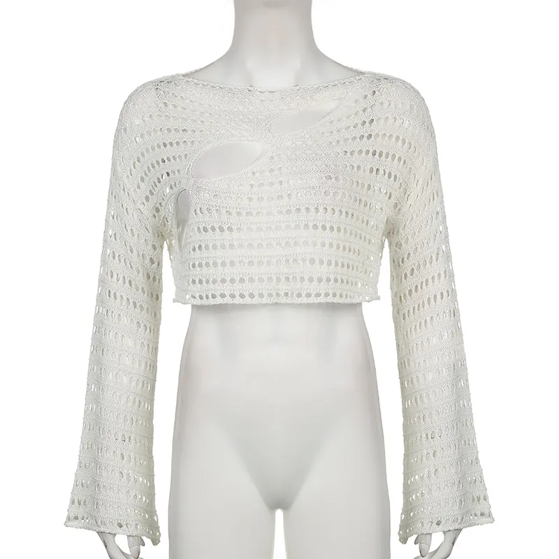 Crop Cut Out Knit Top