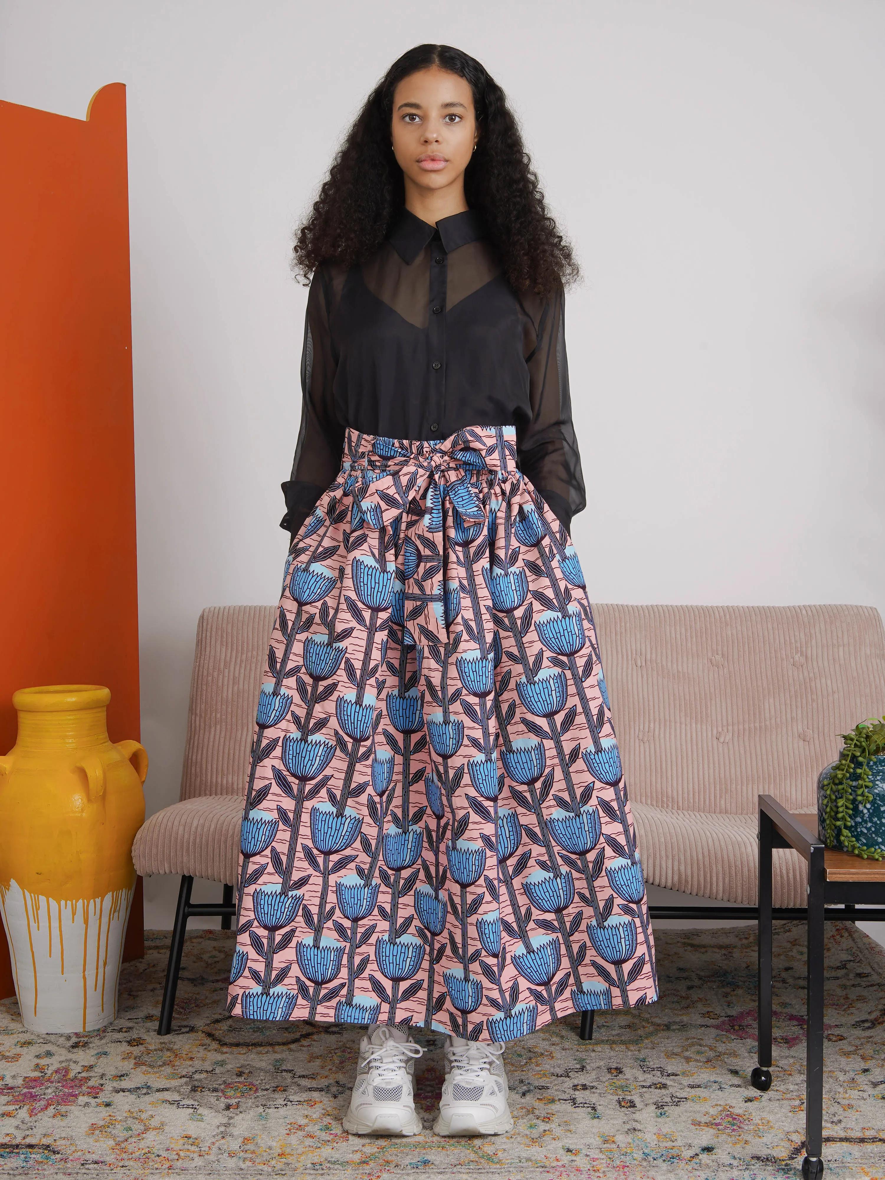 Cuban Volume  Midi Skirt