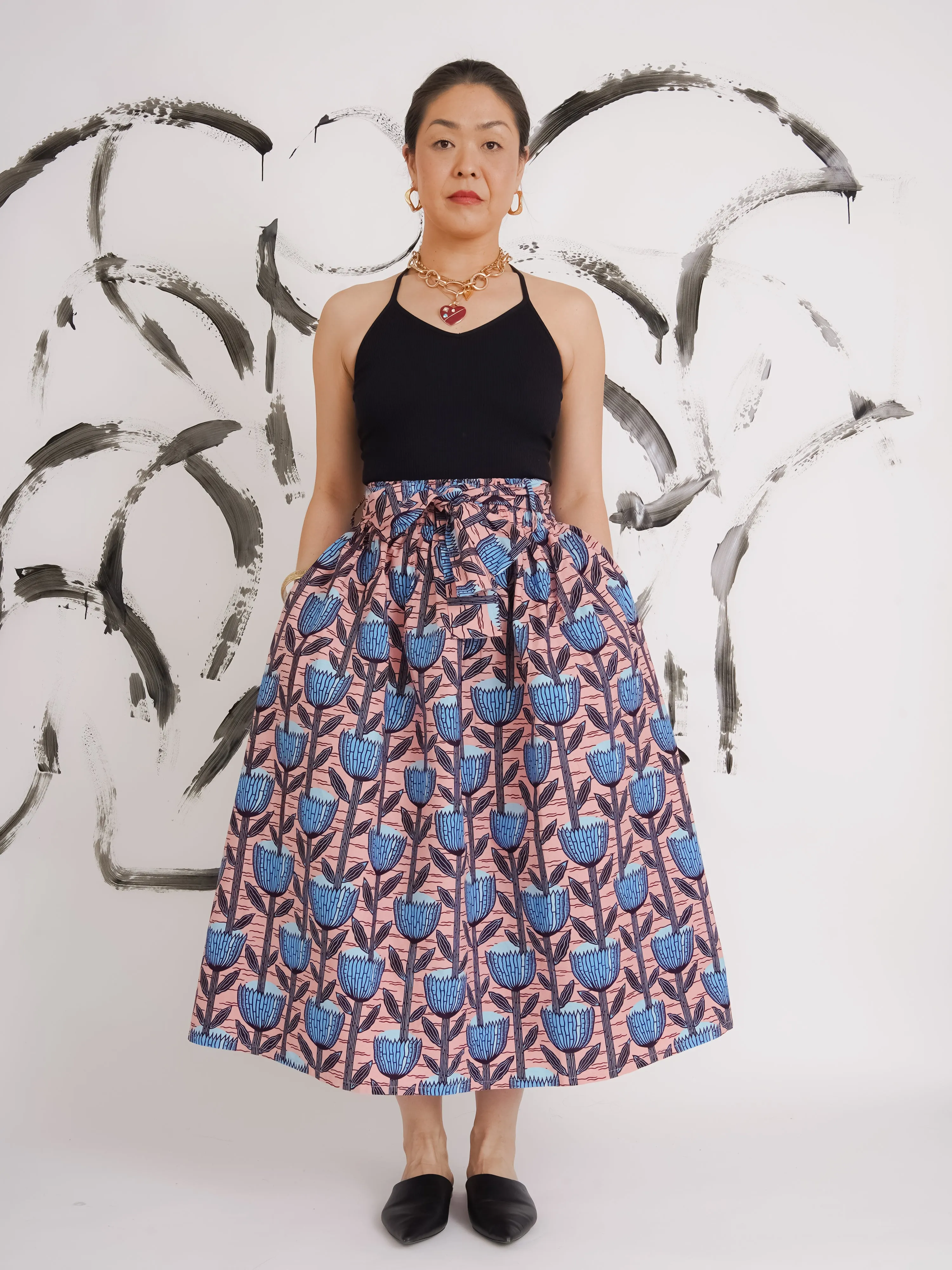 Cuban Volume  Midi Skirt