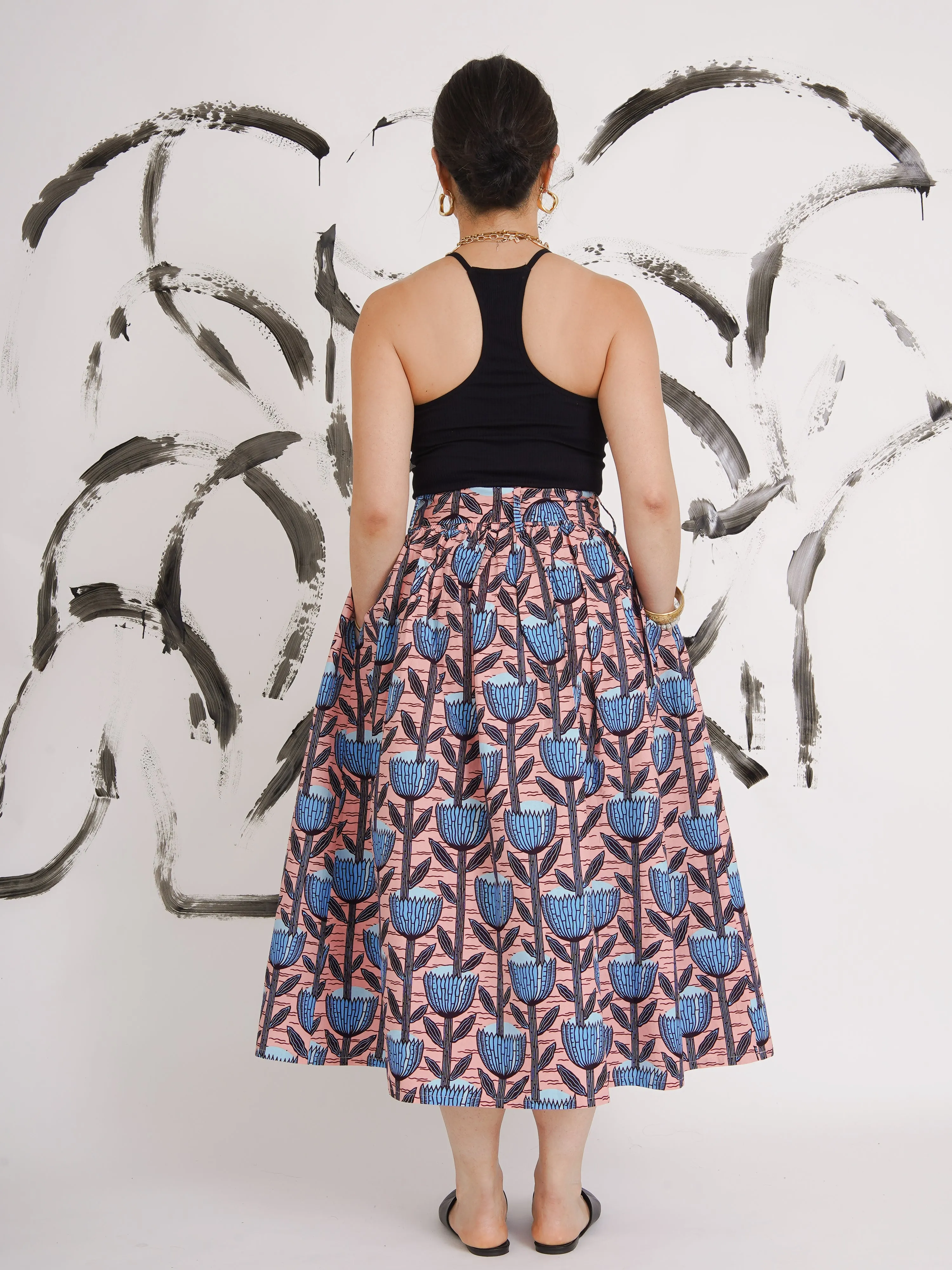 Cuban Volume  Midi Skirt