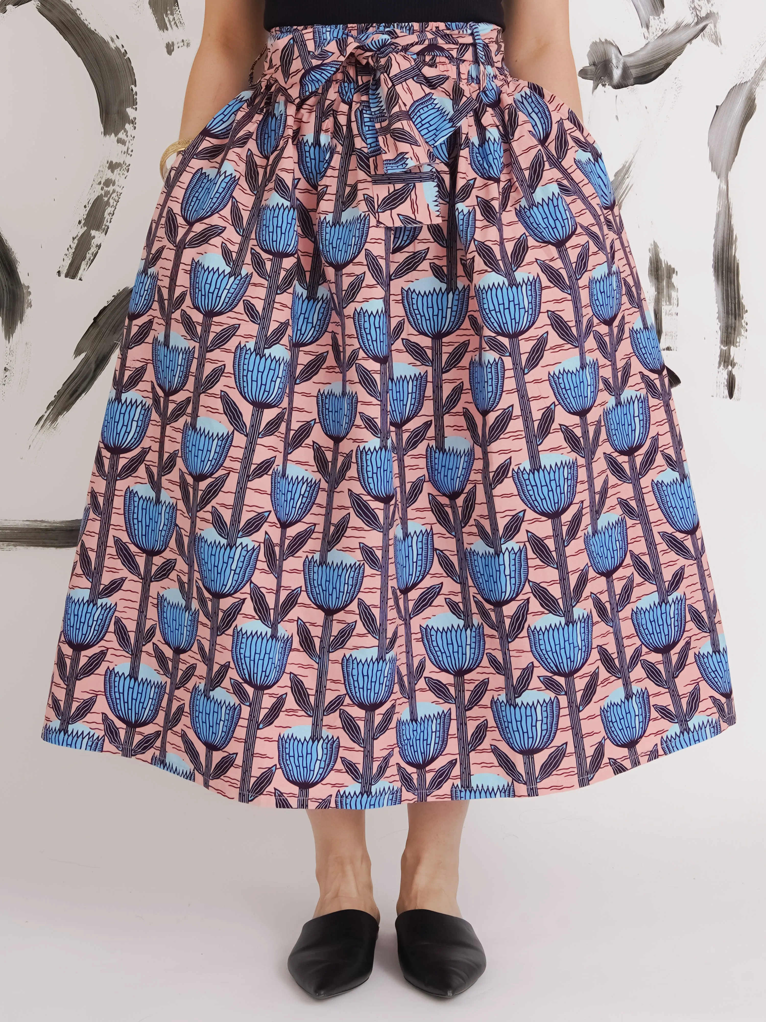 Cuban Volume  Midi Skirt