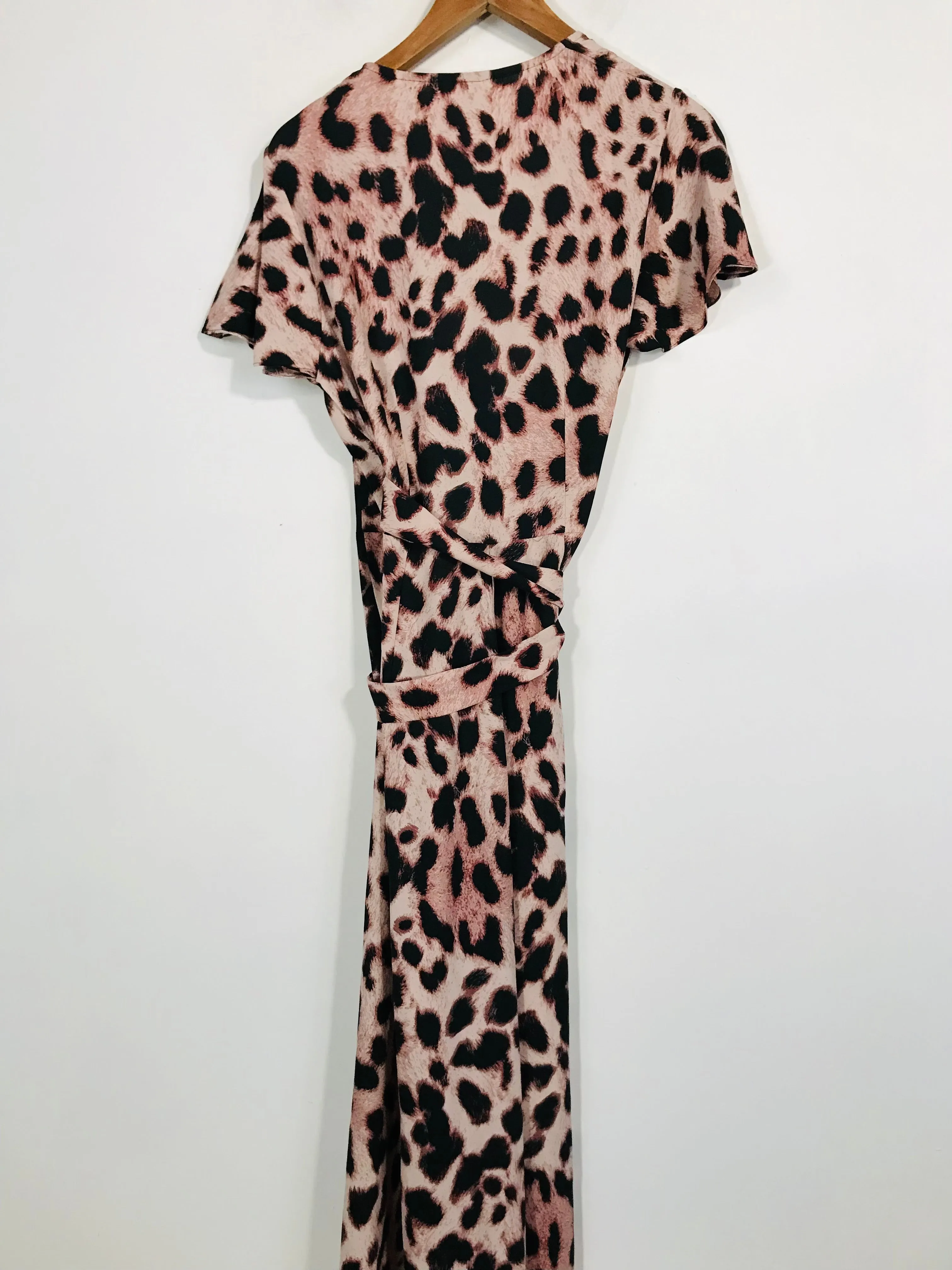 Dancing Leopard Women's Leopard Print Wrap Dress | UK12 | Pink