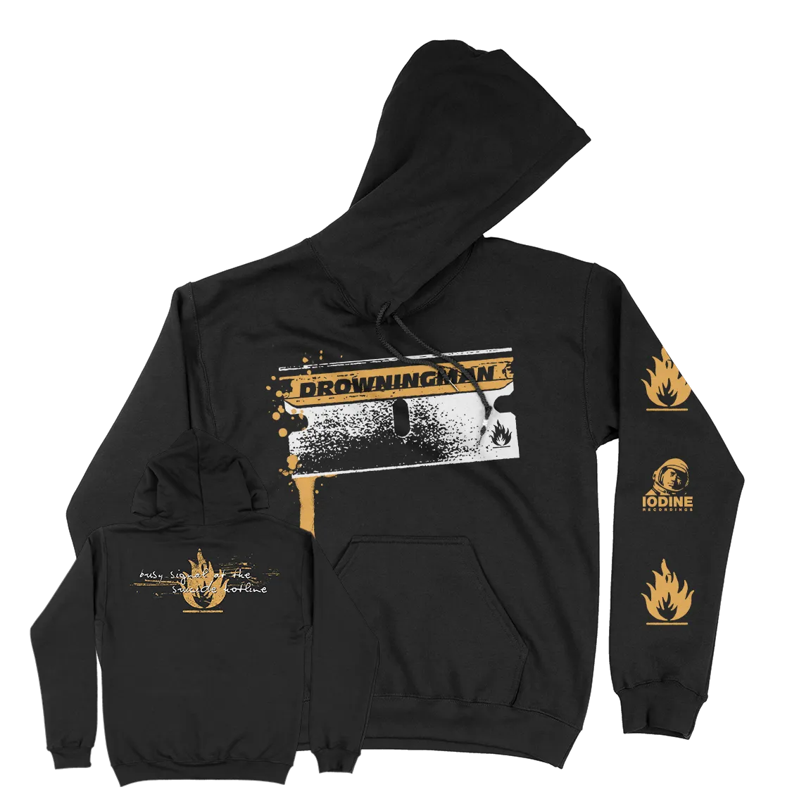 Drowningman “Razor” Black Hooded Sweatshirt