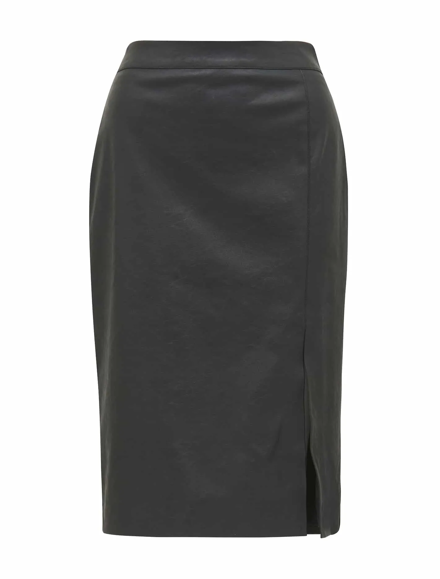 Emilia Vegan Leather Split Midi Skirt