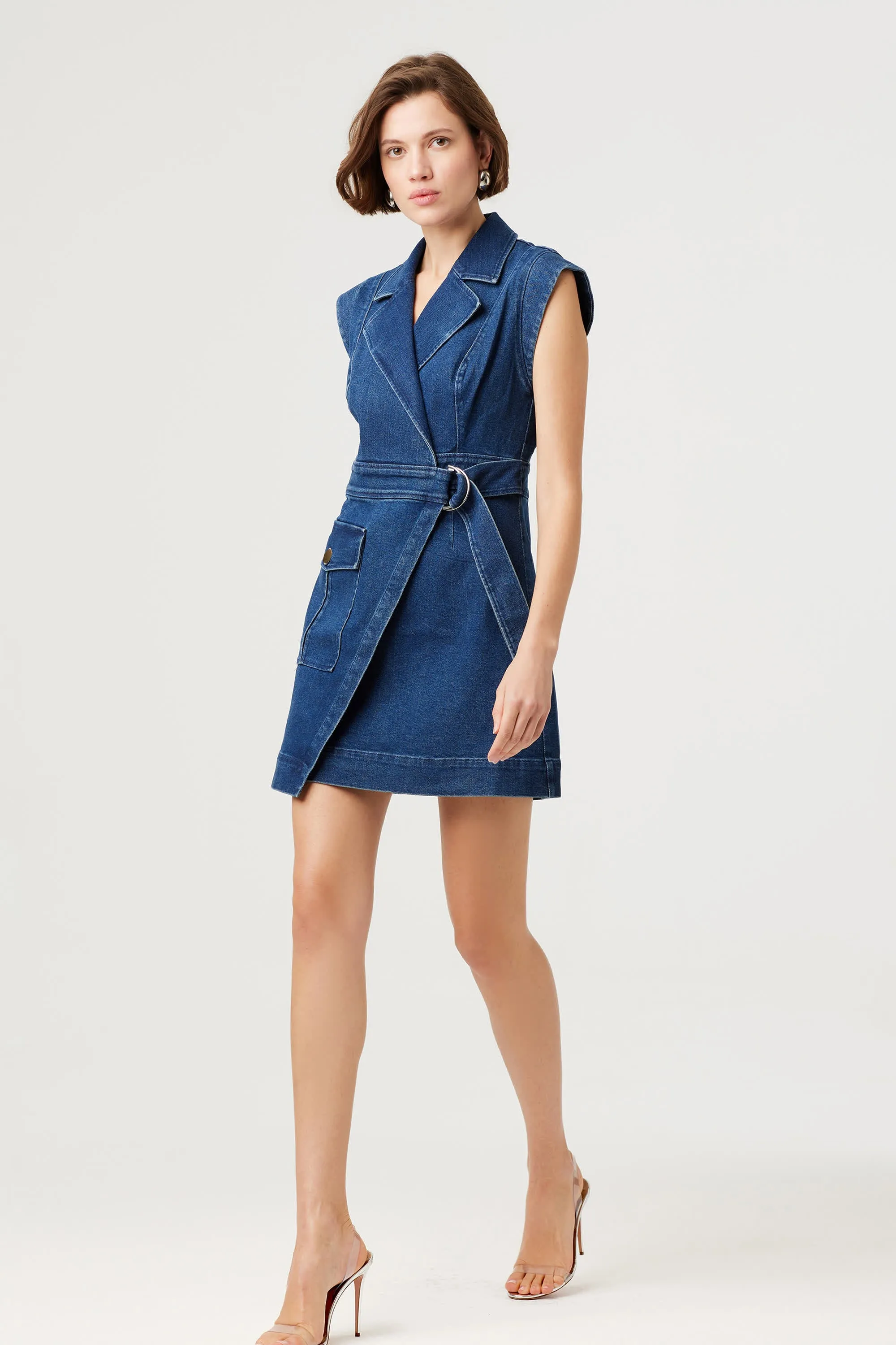 Everly Denim Wrap Dress