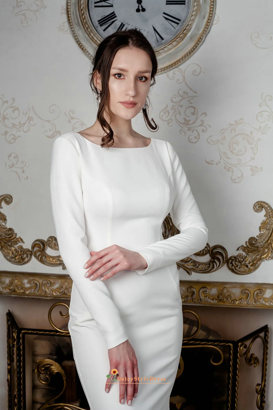 Fitted Long Sleeve Wedding Dress