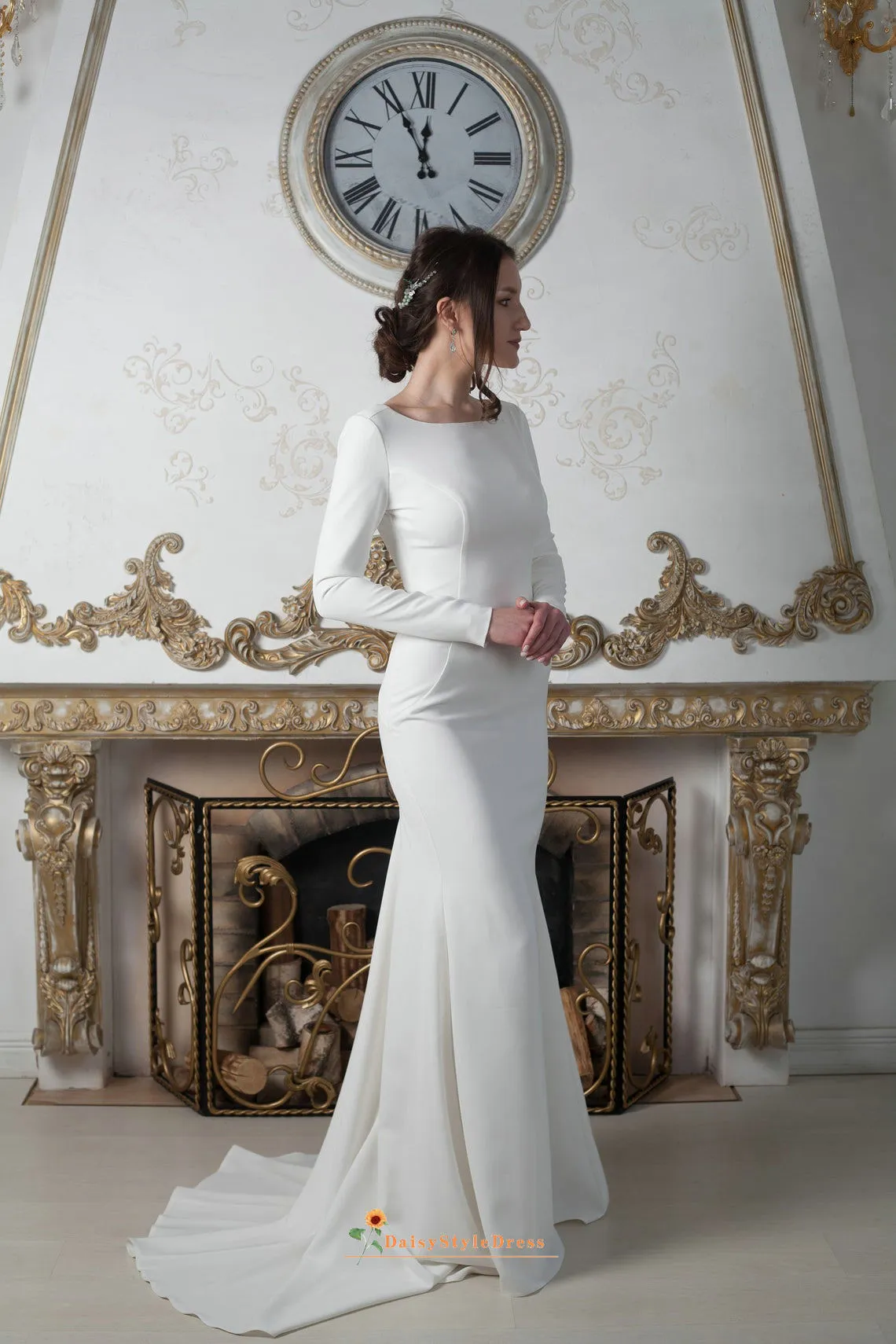 Fitted Long Sleeve Wedding Dress
