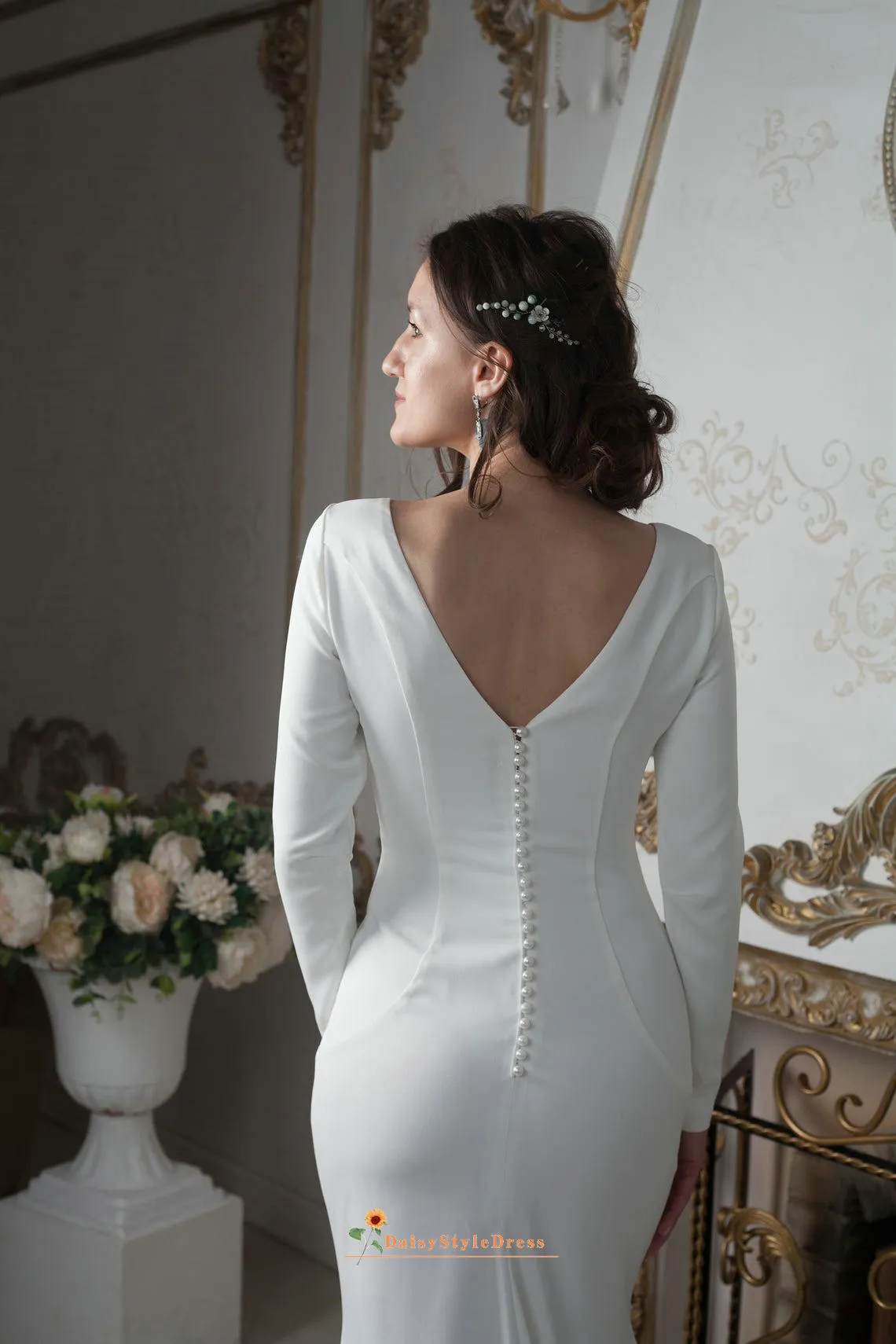 Fitted Long Sleeve Wedding Dress