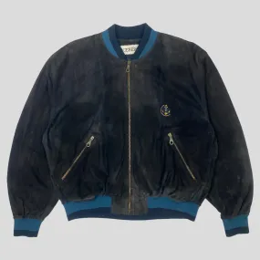 Iceberg 1990 100% Pelle Leather Suede Bomber Jacket - L