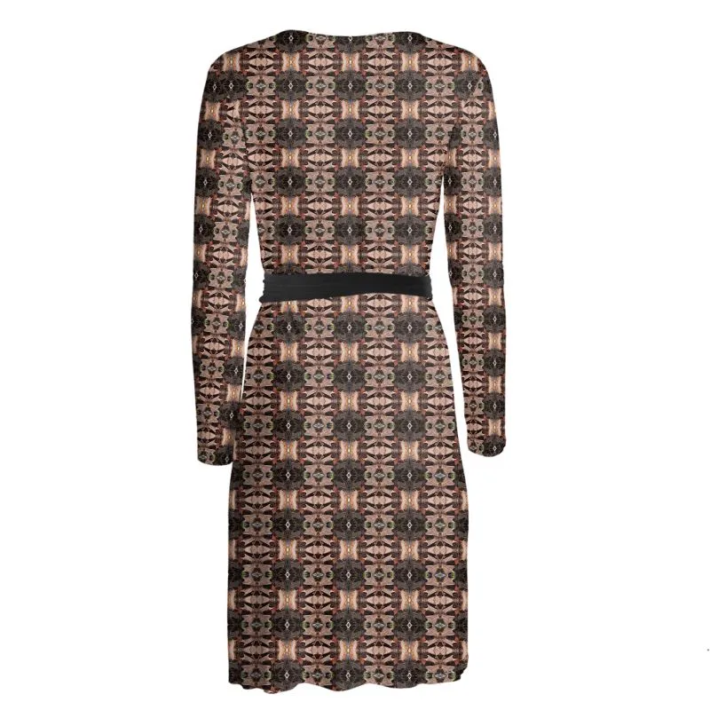 Leaves and Twigs 2 Wrap Dress