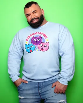 Let your imagination roam free: Dissociating kittens on light blue - sweatshirt