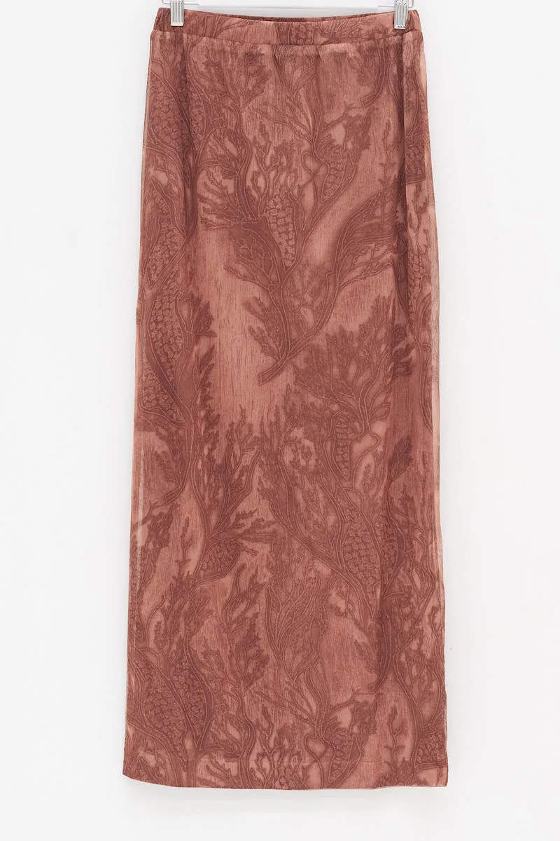 Native Midi Skirt - Orange