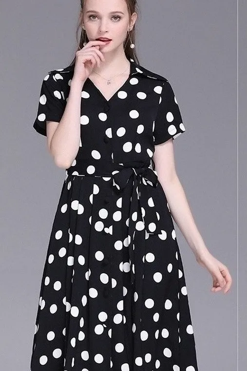 Polka Dot Wrap Dress