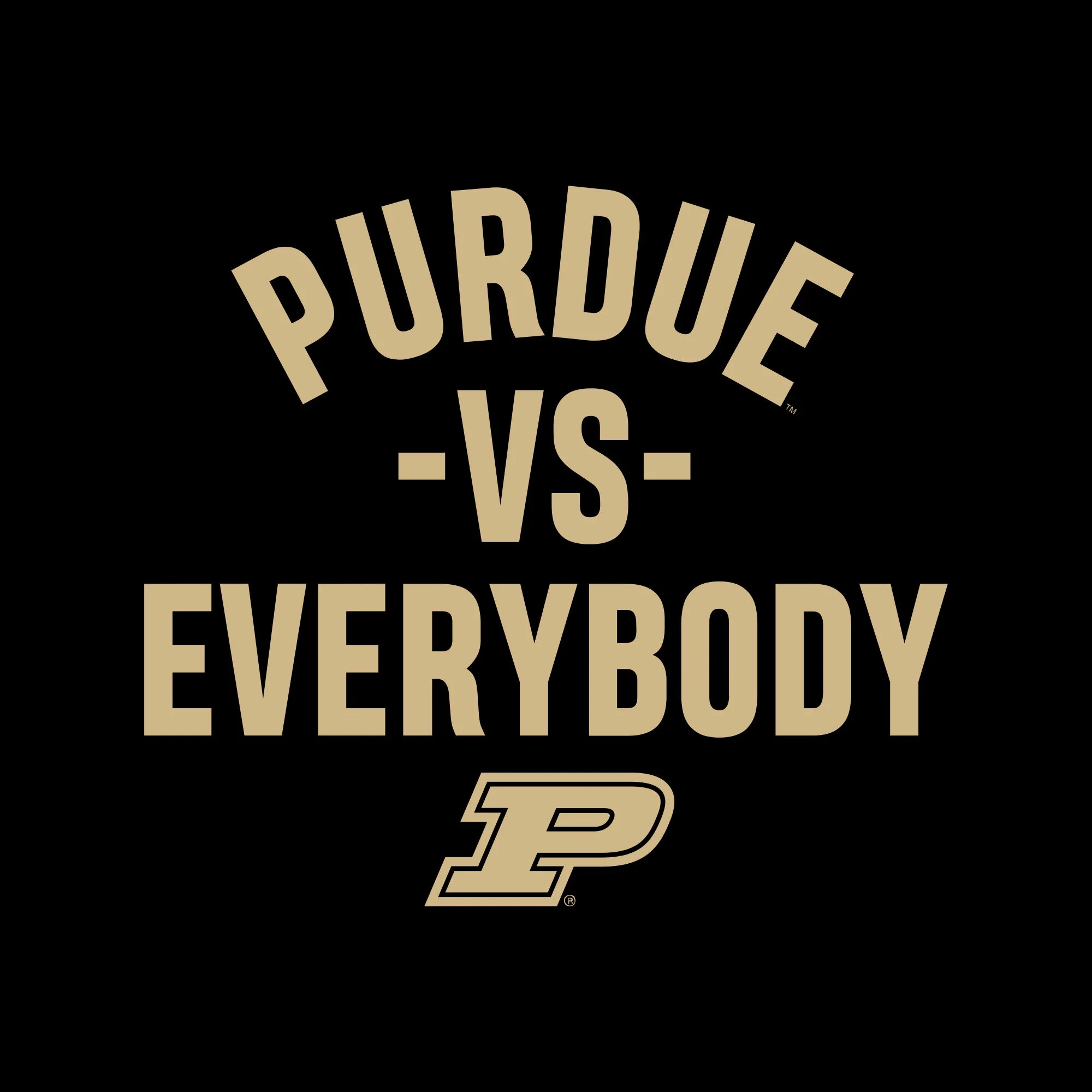 Purdue Vs Everybody Crewneck Sweatshirt - Black