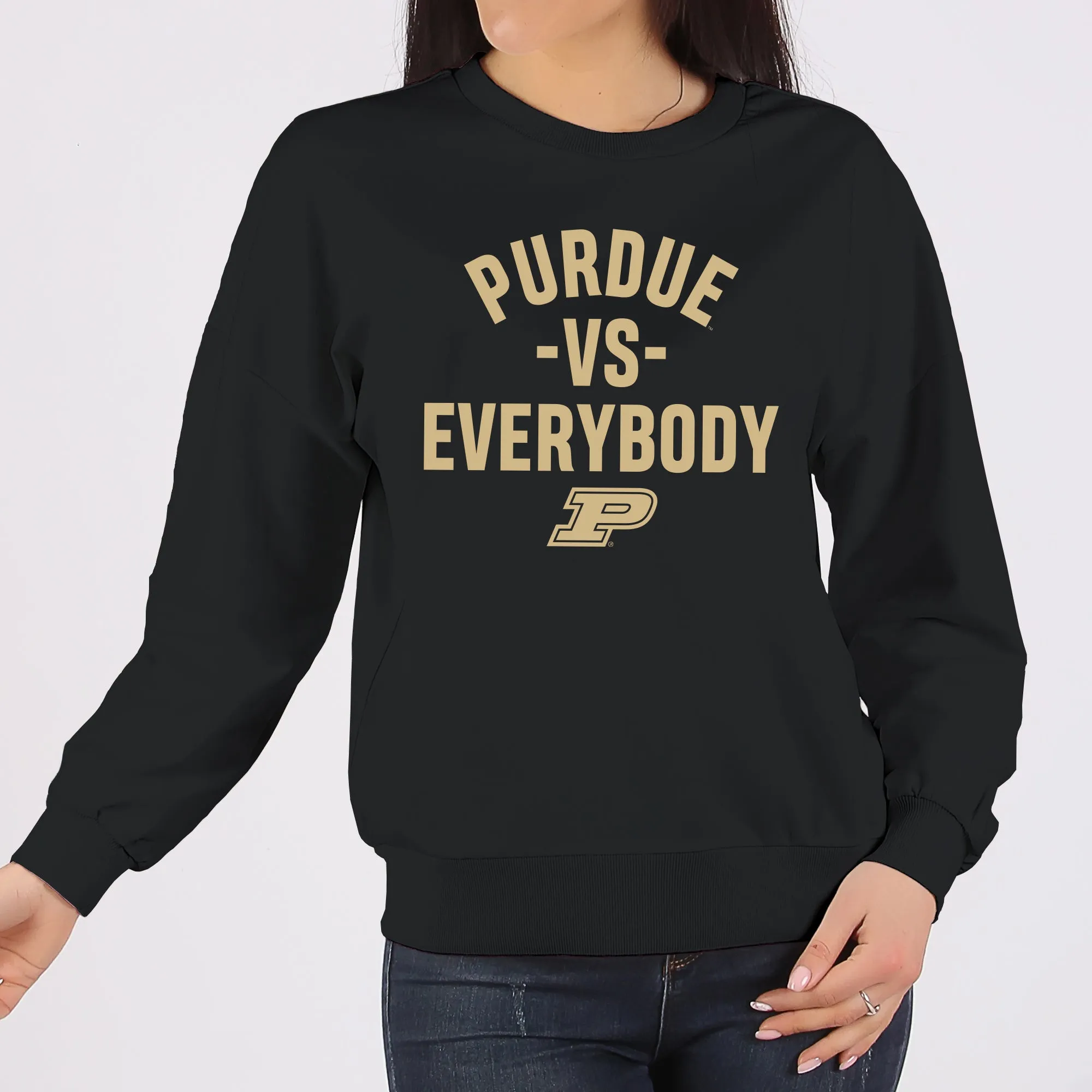 Purdue Vs Everybody Crewneck Sweatshirt - Black