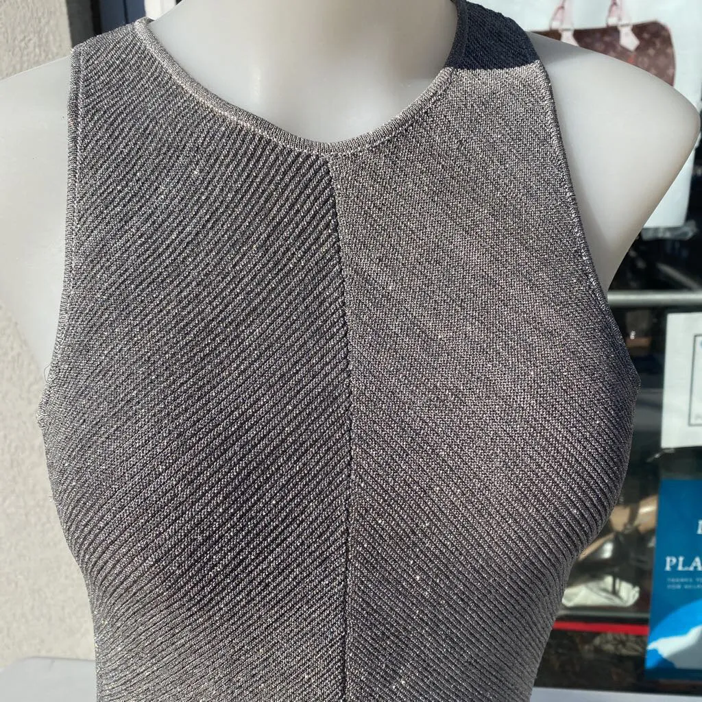 Reiss metallic knit top NWT M