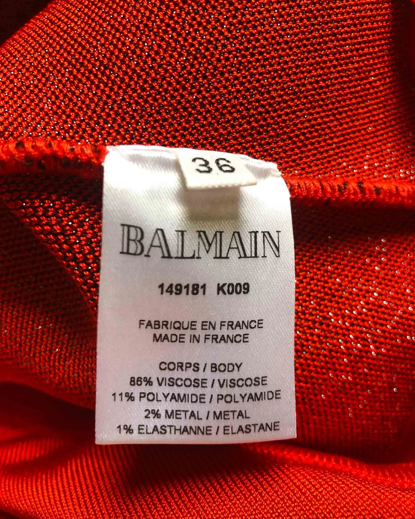 Size 8 (36) | Balmain Knit Bodysuit