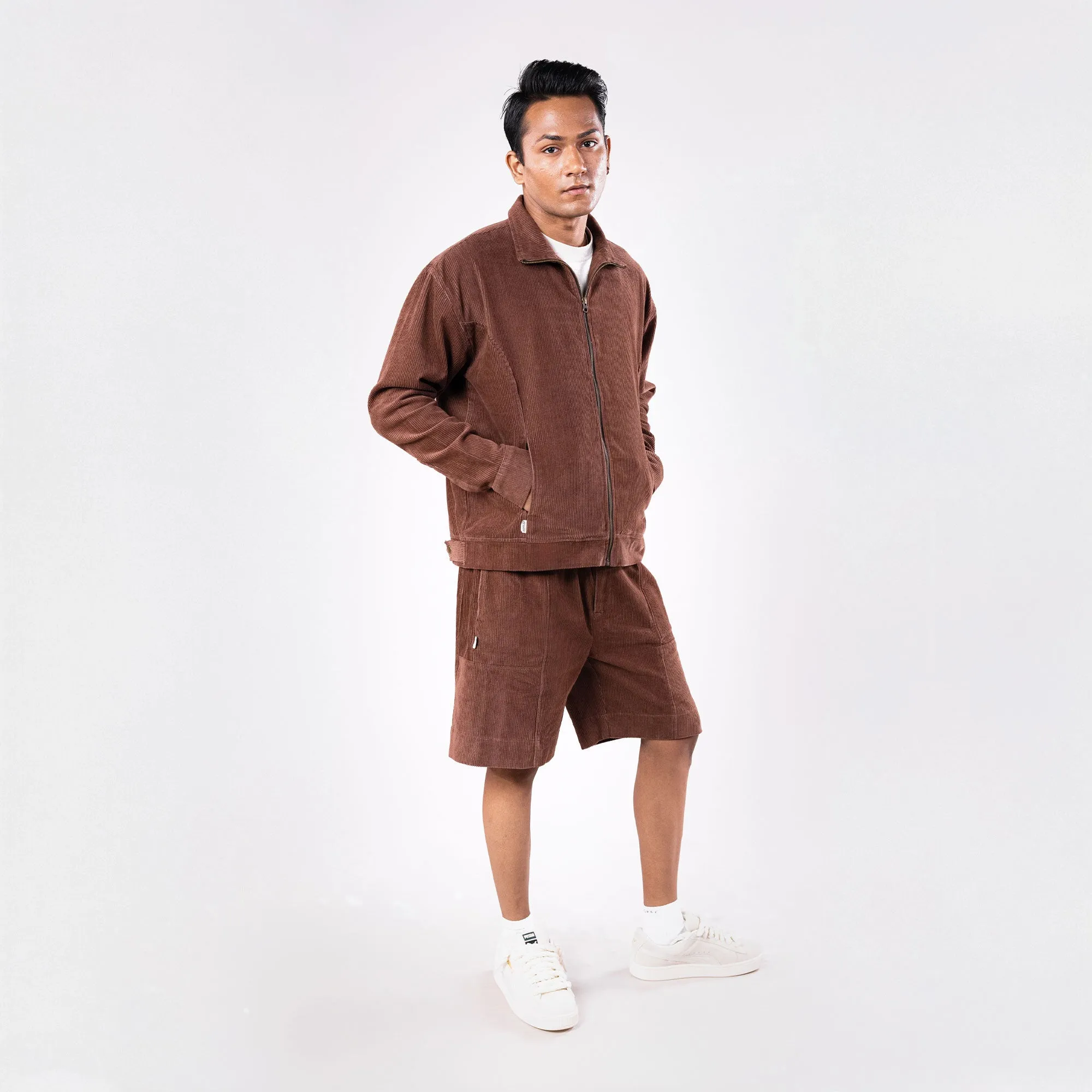 SUPERKICKS | CORDUROY JACKET { MUD BROWN