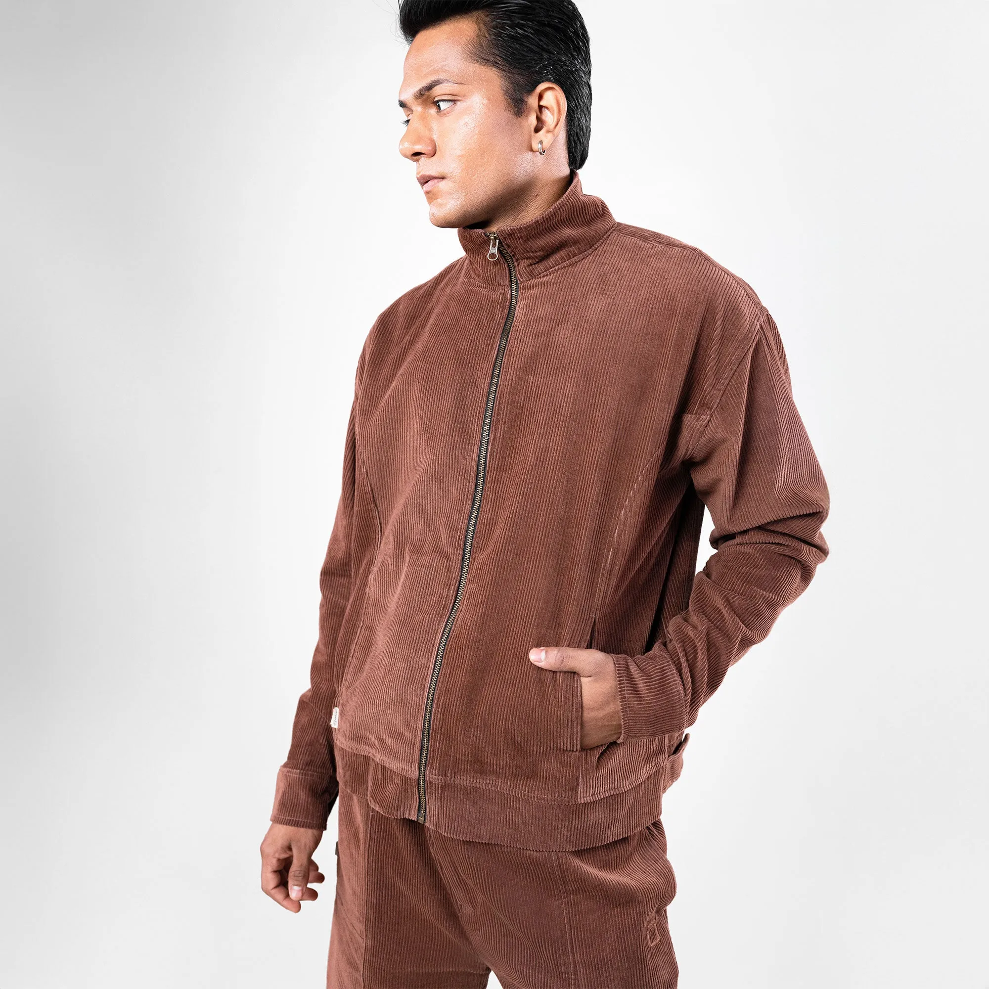 SUPERKICKS | CORDUROY JACKET { MUD BROWN