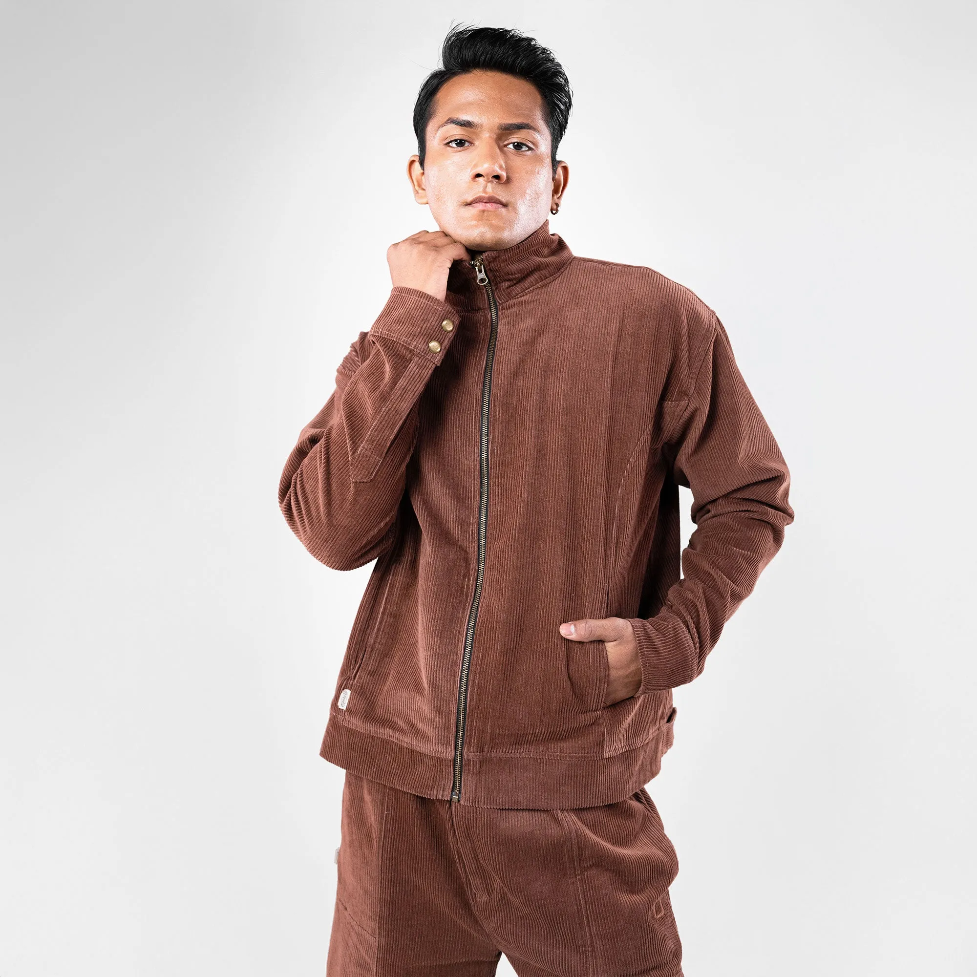 SUPERKICKS | CORDUROY JACKET { MUD BROWN