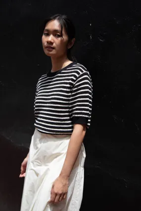 The Loom | Paper Stripe Sweater in Black