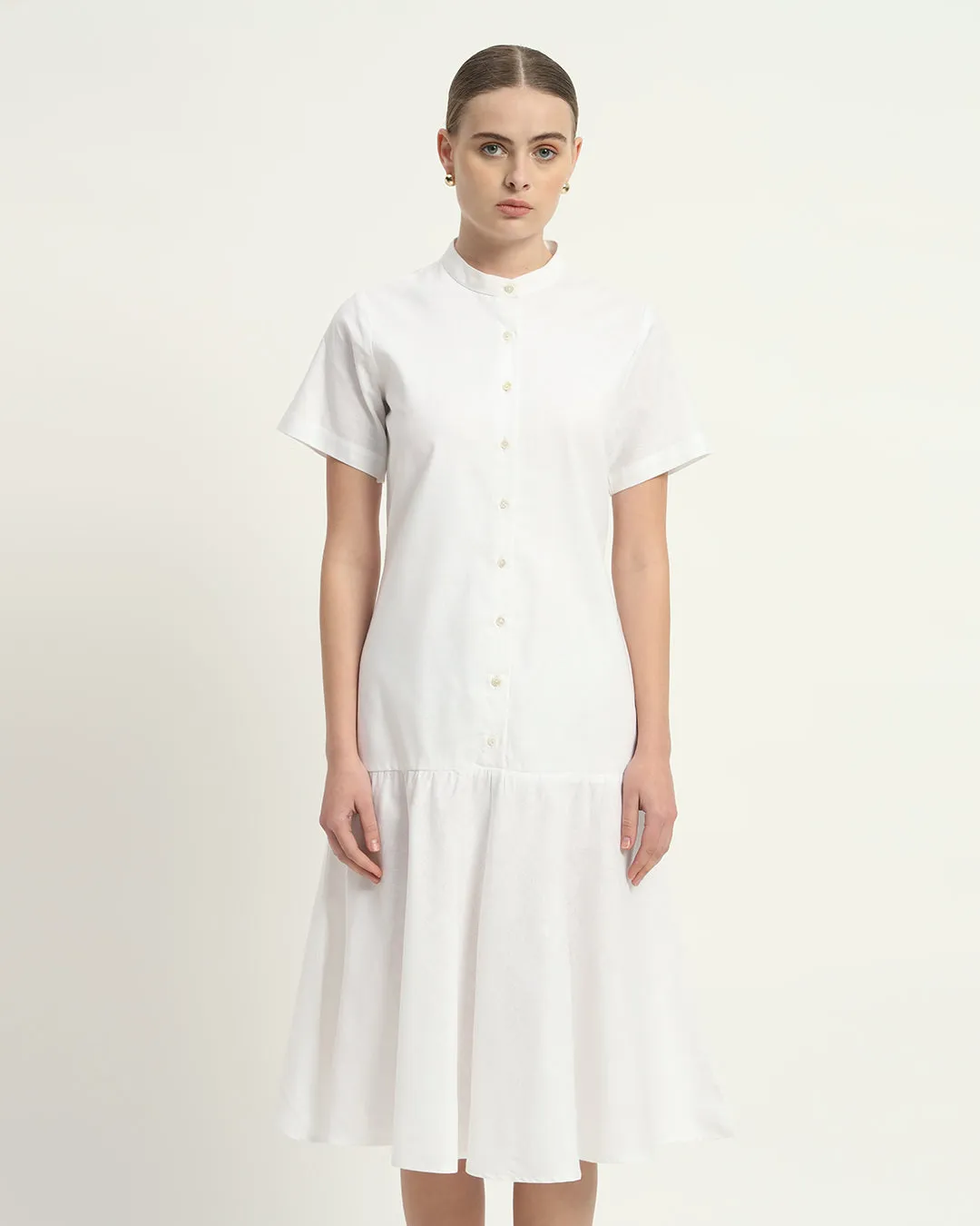 The Melrose Daisy White Linen Dress