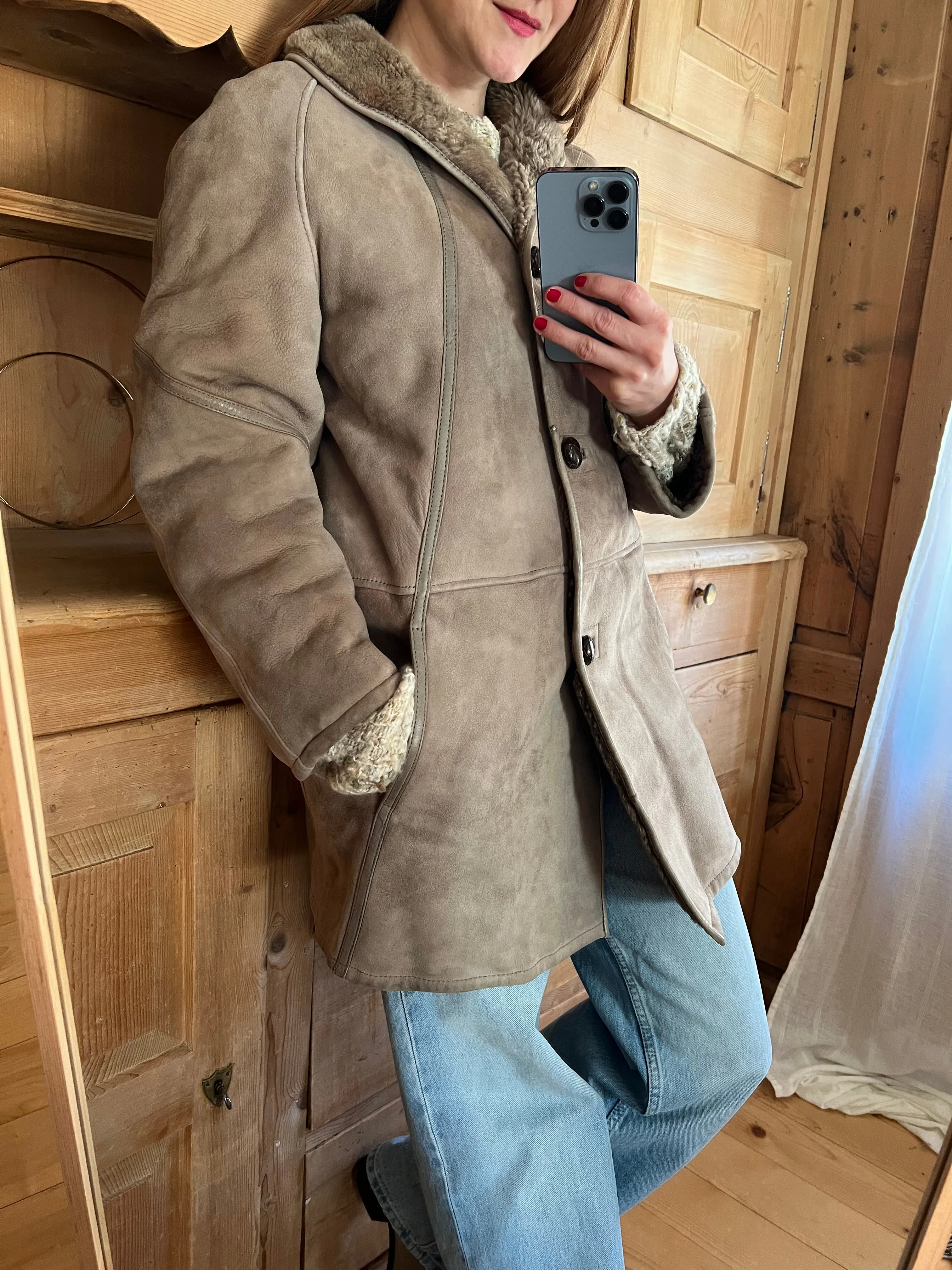 Vtg Shearling Jacket