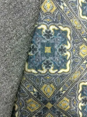 WC-1964W-A SUPER FINE GEO PRINT BOILED WOOL KNIT. ITALY