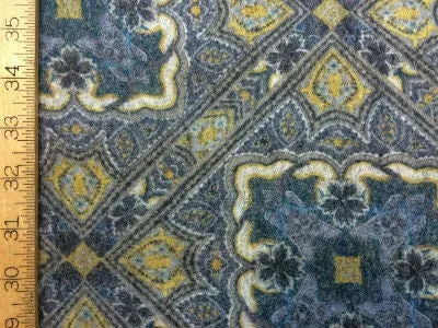 WC-1964W-A SUPER FINE GEO PRINT BOILED WOOL KNIT. ITALY