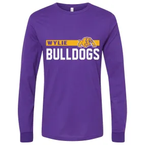 Wylie Bulldogs - Thin Stripe Long Sleeve T-Shirt